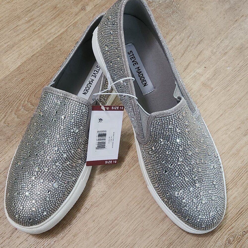 ✨ Steve Madden Women's Rhinestone Sneakers (Size 10) - New, No Box!